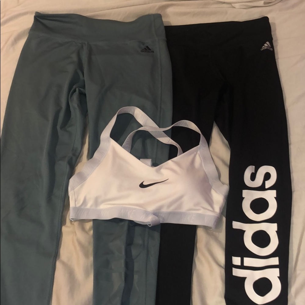 Sports bra and leggings athletic wear set Nike